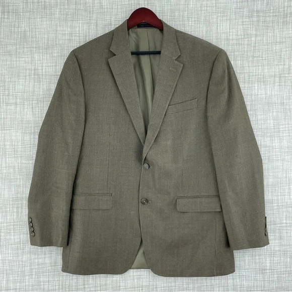 Chaps Mens Size 42R Silk Wool Blend Brown Blazer 2265 - Picture 1 of 9